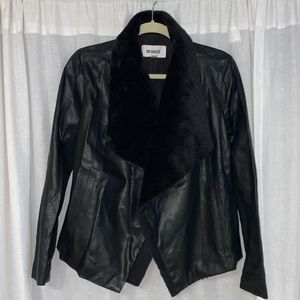 BB Dakota Vegan Leather Jacket w Faux Fur Collar